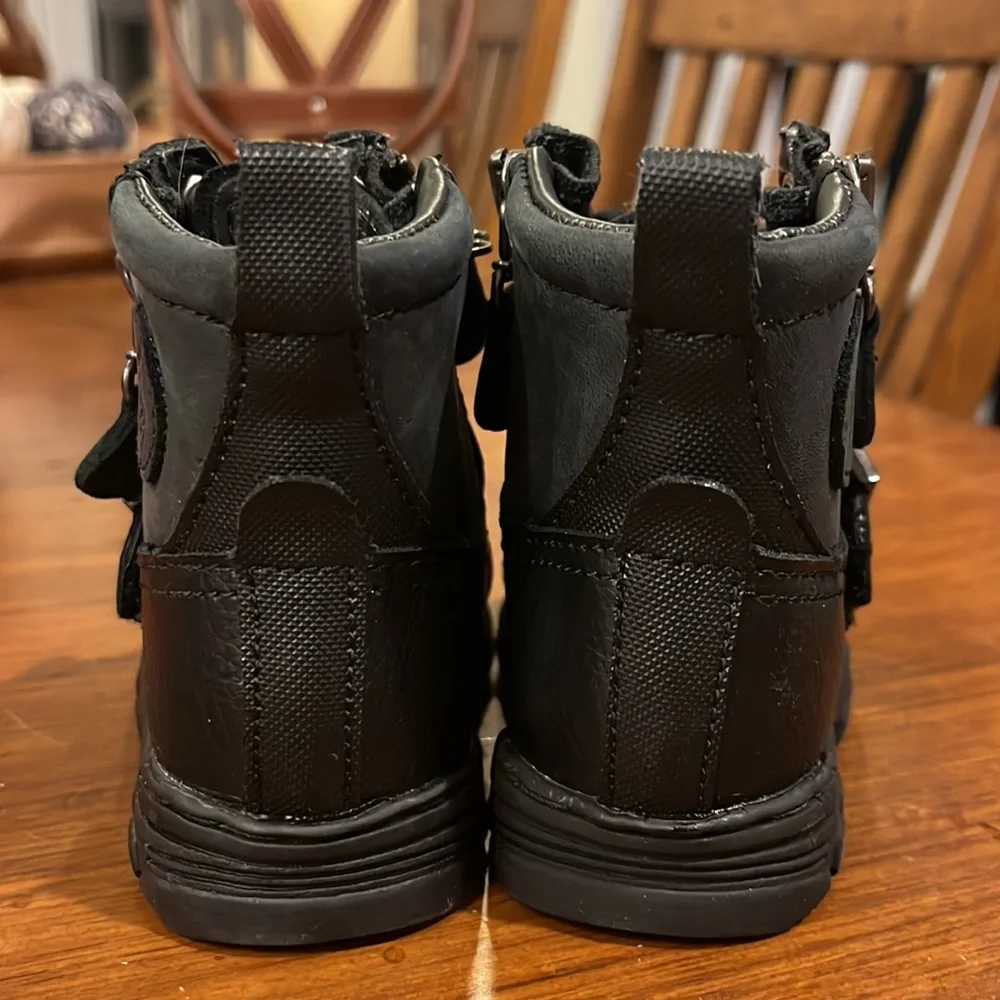 Polo Ralph Lauren Andres Boots Black new Preschool BoysToddlers Size 4